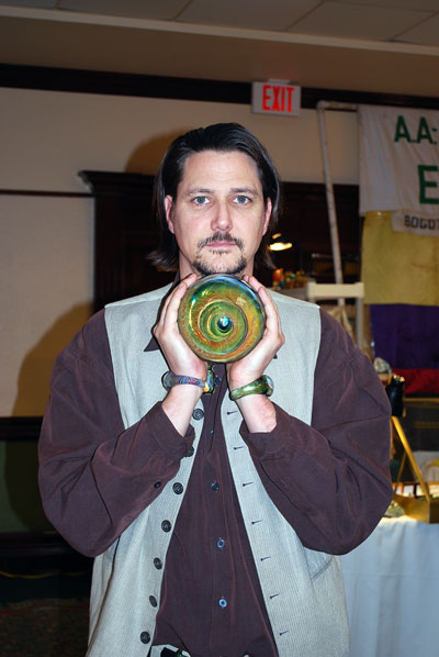 James Yaun holding marble